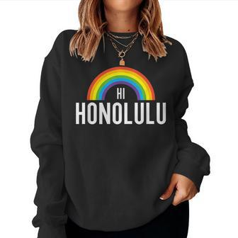 Honolulu Hawaii Lgbt Gay Pride Rainbow Women Sweatshirt | Mazezy