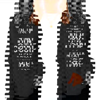 Horse Halloween Costume Easy Idea Halloween Women Sweatshirt | Mazezy