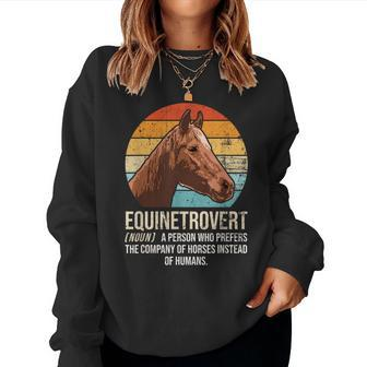 Horse Lover Equestrian Horse Rider Horse Trainer Horse Women Sweatshirt - Seseable