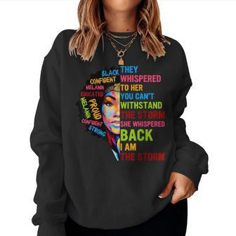 I Am The Storm Junenth Black History Month Women Women Crewneck Graphic Sweatshirt - Seseable