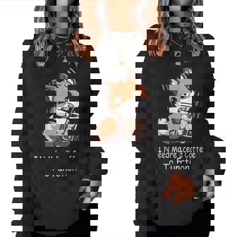 I Need More Iced Coffee To Function Funny Fox Drinks Coffee Women Crewneck Graphic Sweatshirt - Thegiftio UK