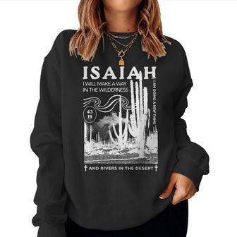 I Will Make A Way In The Wilderness Christian Bible Boho  Women Crewneck Graphic Sweatshirt