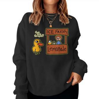 Ice Fresh Lemonade Duck Got Any Grapes Love Women Sweatshirt - Seseable