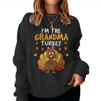 I'm The Grandma Turkey Thanksgiving Family 2023 Autumn Fall Women Sweatshirt - Thegiftio UK
