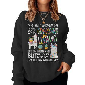 Im Not Really A Grandma Bear Im More Of A Grandma Llama Women Crewneck Graphic Sweatshirt - Thegiftio UK