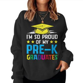 Im So Proud Of My Pre-K Graduates For Teacher Women Crewneck Graphic Sweatshirt - Thegiftio UK