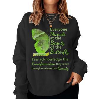 Inspirational Butterfly Transformation Mental Health Women Sweatshirt | Mazezy