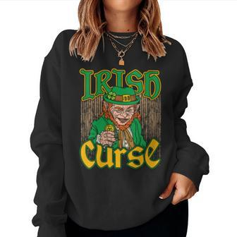 Irish Curse - Scary Spooky Leprechaun Horror Women Sweatshirt | Mazezy