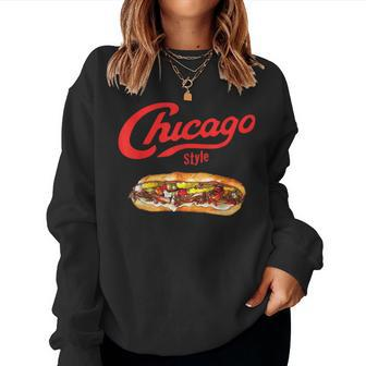 Italian Beef Sandwich Chicago Food Mens Women Sweatshirt | Mazezy