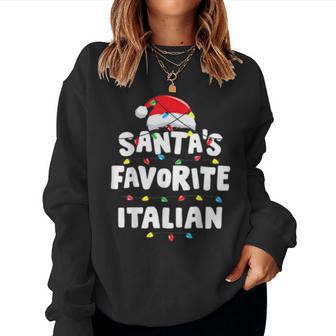 Italian Christmas Santas Favorite Xmas Women Sweatshirt | Mazezy