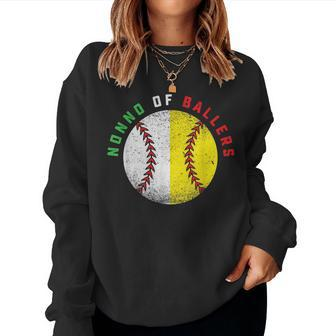 Italian Nonno Baseball Softball Grandson Granddaughter Team Women Sweatshirt | Mazezy