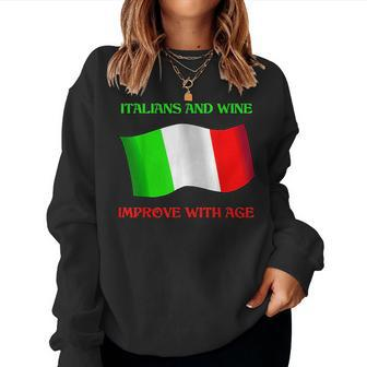 Italians And Wine Women Sweatshirt | Mazezy