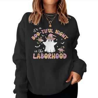 It's A Boo-Tiful Night In The Laborhood Halloween L&D Nurse Women Sweatshirt - Monsterry