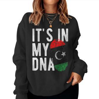 It's In My Dna Libya Graphic For Libyan Flag Libya Women Sweatshirt | Mazezy