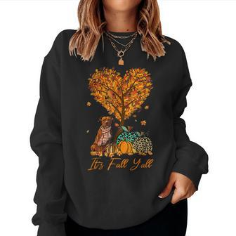It's Fall Y'all American Staffordshire Terrier Dog Halloween Dog Halloween Women Sweatshirt | Mazezy