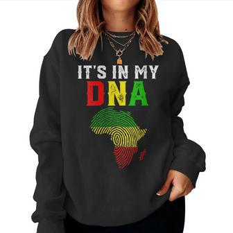 Its In My Dna Junenth Black Men Women Africa American Women Crewneck Graphic Sweatshirt - Seseable