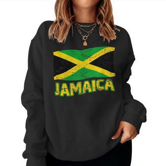 Jamaica Flag Jamaica Flag Jamaican Men Women Women Crewneck Graphic Sweatshirt - Seseable