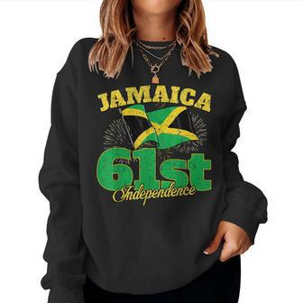 Jamaica Independence Day 61St 1962 Jamaican Flag Women Men Women Crewneck Graphic Sweatshirt - Thegiftio UK