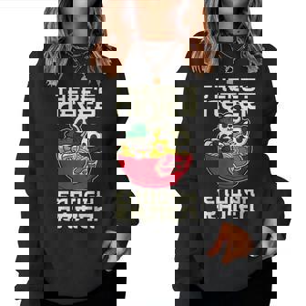 Japanese Anime Kawaii Ramen Noodles Panda Women Crewneck Graphic Sweatshirt - Thegiftio