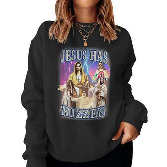 Jesus Has Rizzen Women Sweatshirt - Seseable