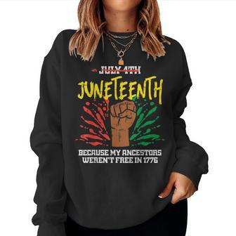 July 4Th Junenth African Black Fist 1865 Men Women Kids Women Sweatshirt | Mazezy
