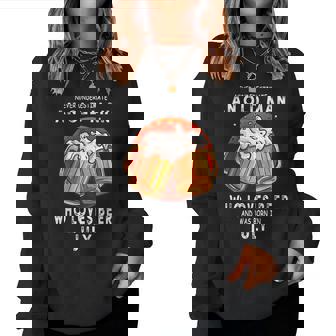 July Never Underestimate An Old Man Who Loves Beer Women Crewneck Graphic Sweatshirt - Seseable
