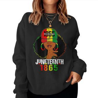 Junenth 1865 Celebrate Freedom Celebrating Black Women Women Sweatshirt | Mazezy