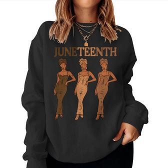 Junenth Black Woman Dress 1865 Melanin Women Girls Kids Sweatshirt | Mazezy