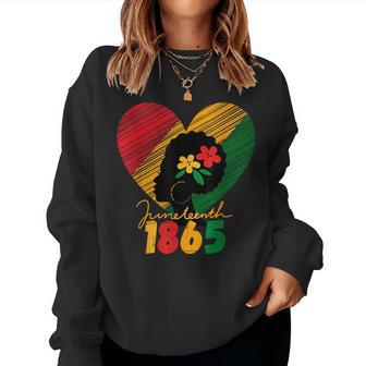 Junenth Black Women Remembering My Ancestors Women Crewneck Graphic Sweatshirt - Seseable