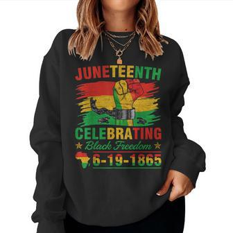 Junenth Celebrating Black Freedom 1865 Men Women Boy Kids Women Crewneck Graphic Sweatshirt - Seseable