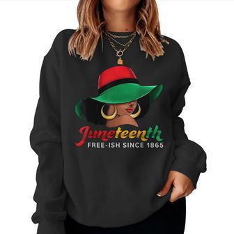 Junenth Women Celebrating Black Freedom Day 1865 Women Sweatshirt | Mazezy