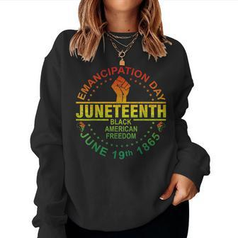 Junenth Emancipationday Freedom Pride Black Men Women Kid Women Crewneck Graphic Sweatshirt - Seseable