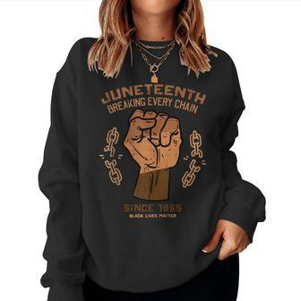 Junenth Fist Black Lives Matter Melanin Men Women Kids Women Sweatshirt | Mazezy