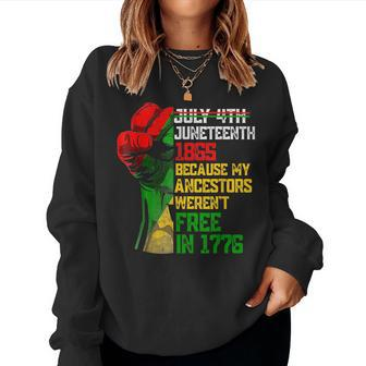 Junenth Is My Independence Day Afro Black Women Men Women Crewneck Graphic Sweatshirt - Seseable