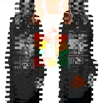 Junenth Locd Hair Black Women Remembering My Ancestors Women Sweatshirt | Mazezy