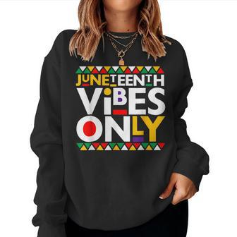 Junenth Vibes Only Melanin Black Men Women Kids Boy Girls Women Crewneck Graphic Sweatshirt - Seseable