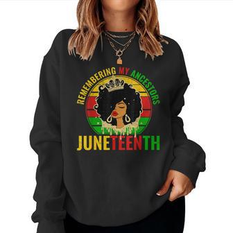 Junenth Women African American Black Women 1865 Women Crewneck Graphic Sweatshirt - Seseable
