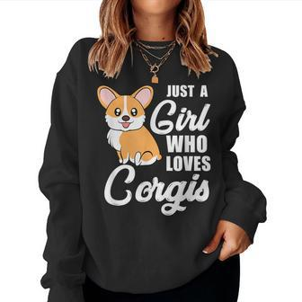 Just A Girl Who Loves Corgis Corgi Mama Women Sweatshirt | Mazezy