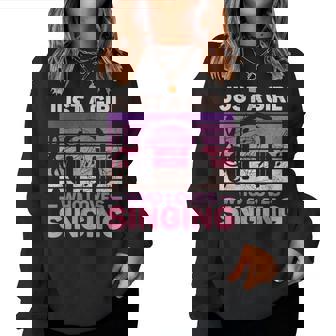 Just A Girl Who Loves Singing Music Lovers N Singer Women Sweatshirt - Thegiftio