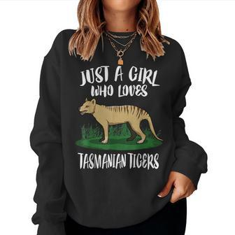 Just A Girl Who Loves Tasmanian Tigers Women Sweatshirt | Mazezy
