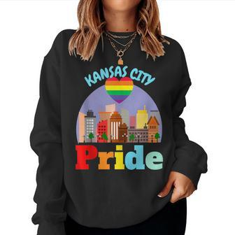 Kansas City Gay Pride Lgbtqia Missouri Kc Mo Lesbian Queer Women Sweatshirt | Mazezy