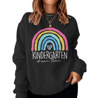 Kindergarten Dream Team Retro Back To School Teacher Student Women Sweatshirt - Seseable