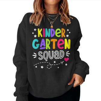 Kindergarten Squad Kinder Teacher Student Back To School For Teacher Women Sweatshirt | Mazezy