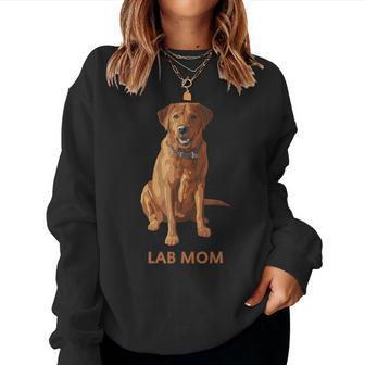 Lab Mom Fox Red Labrador Retriever Dog Lover Women Sweatshirt | Mazezy