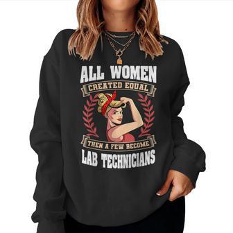 Lab Technician Women Medical Scientists Laboratory Assistant Women Crewneck Graphic Sweatshirt - Seseable