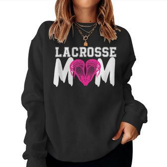 Lacrosse Mom Heart Lax For Moms Women Sweatshirt | Mazezy AU