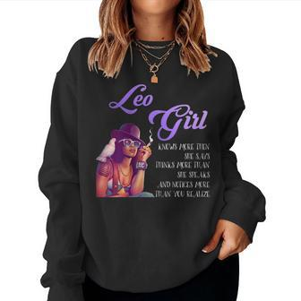 Leo Girls Are Born In July 23 August 22 Birthday Women Sweatshirt | Mazezy