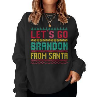 Let's Go Brandon Lets Go Brandon Ugly Christmas Sweater Women Sweatshirt - Seseable