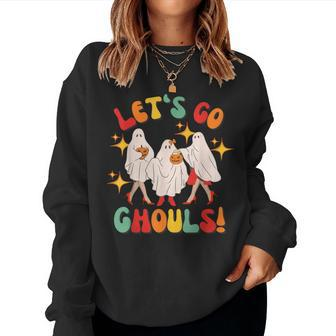 Let's Go Ghouls Retro Group Halloween For Girls And Women Sweatshirt | Mazezy