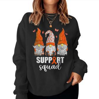 Leukemia Cancer Awareness Gnomes Support Squad Women Sweatshirt - Seseable